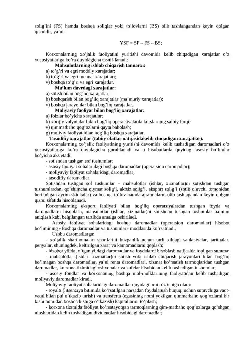 KICHIK BIZNES VA TADBIRKORLIK SUB'EKTLARINING MOLIYAVIY FAOLIYATI TAHLILI 2