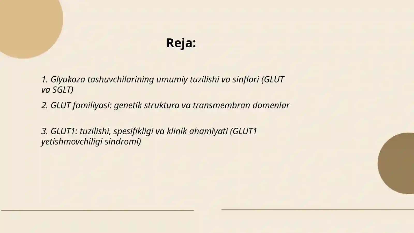 Glyukoza tashuvchilarining tuzilishi, spesifikligi, klinik ahamiyati 2