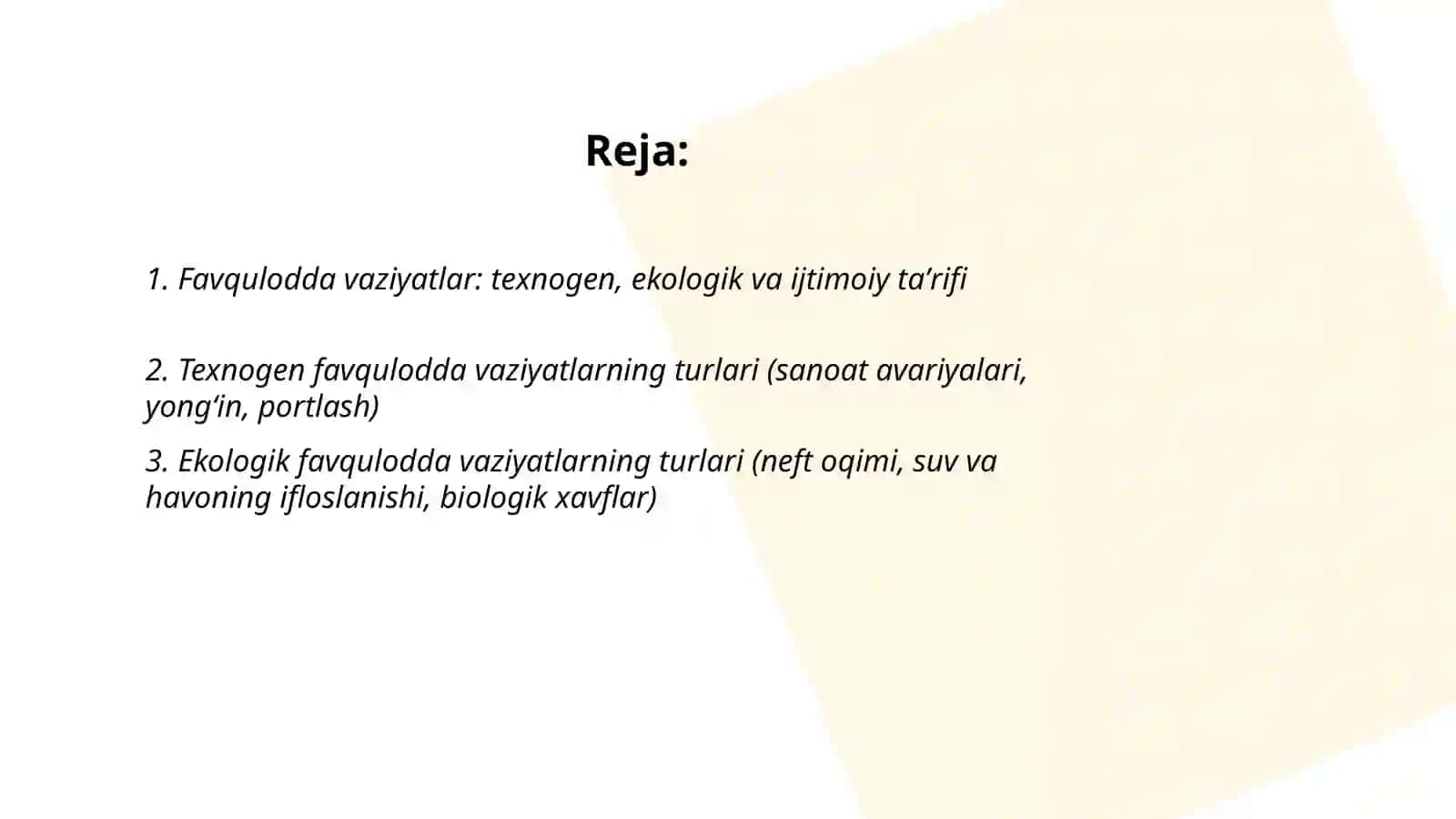 Favqulodda vaziyatlar: texnogen, ekologik va ijtimoiy taʼrifi 2