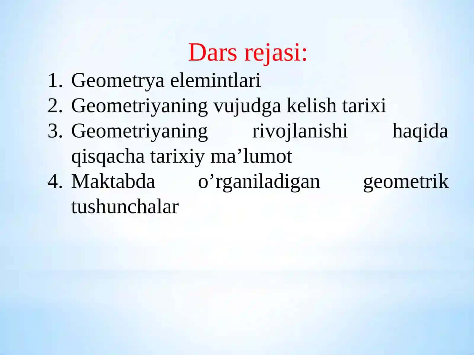 Geometriyaning vujudga kelishi haqida qisqacha tarixiy ma’lumot 2