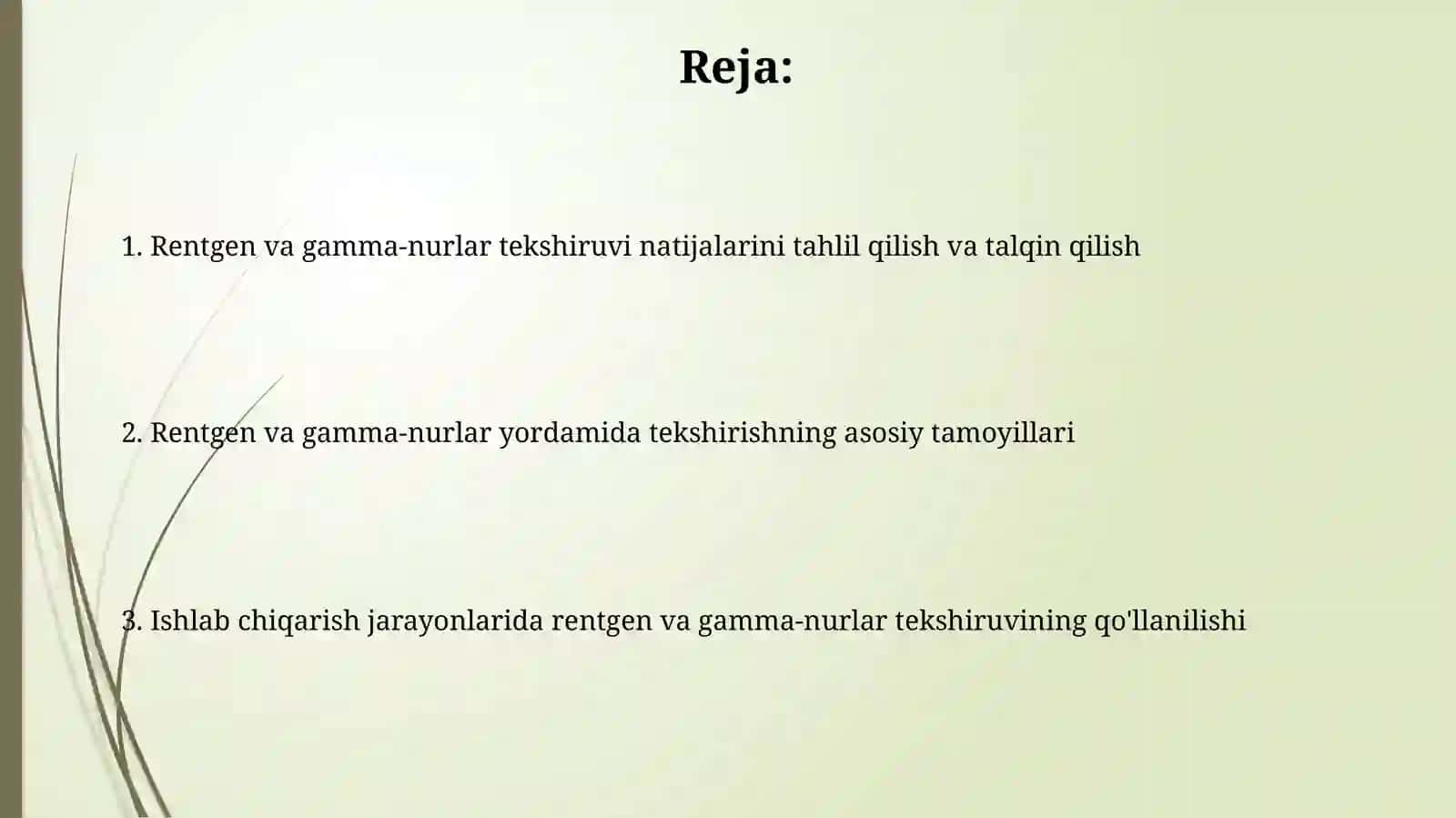 Rentgen va gamma-nurlar tekshiruvi 2