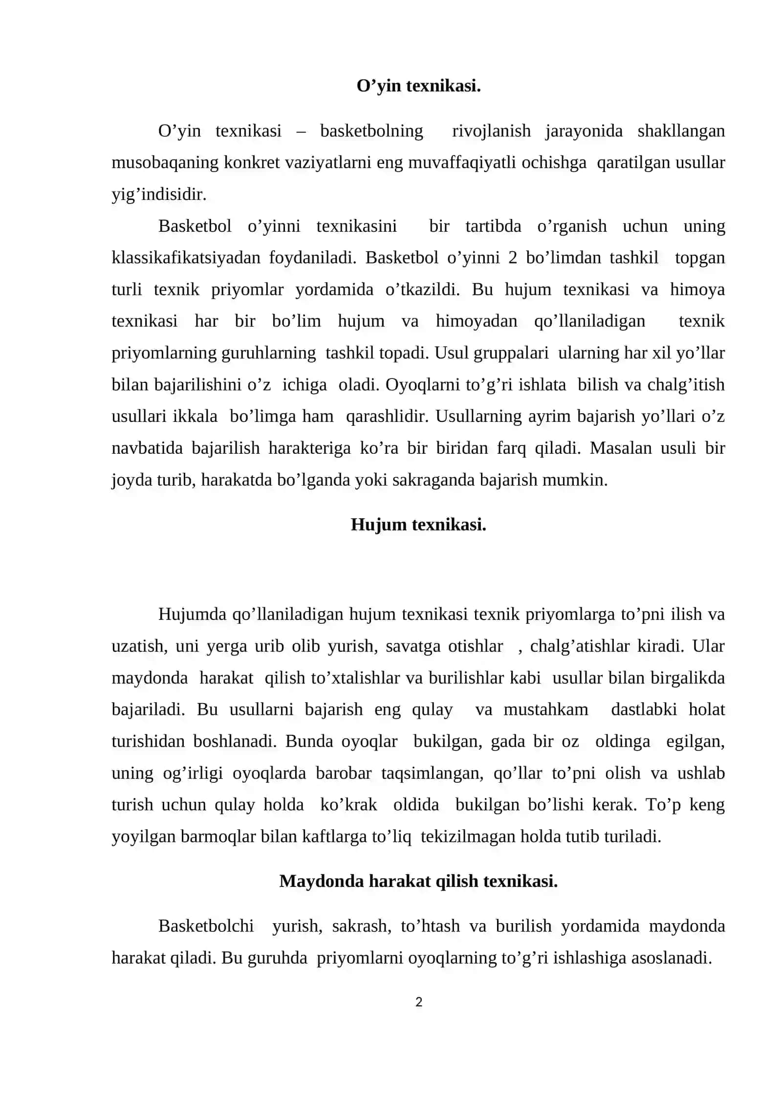 Basketbol o`yinida to`pni boshqarish texnikasi o`rgatish 2