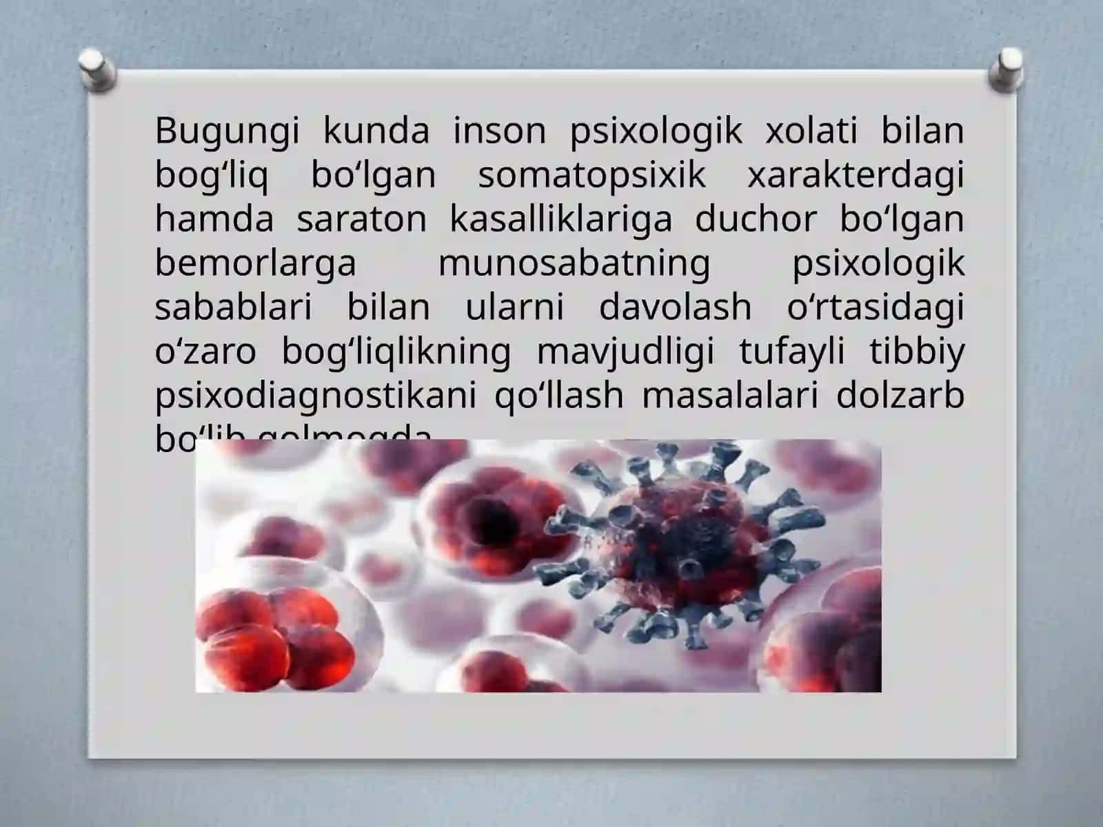 Onkologik kasalliklar bilan og‘rigan bemorlarning psixologik xususiyatlari 2