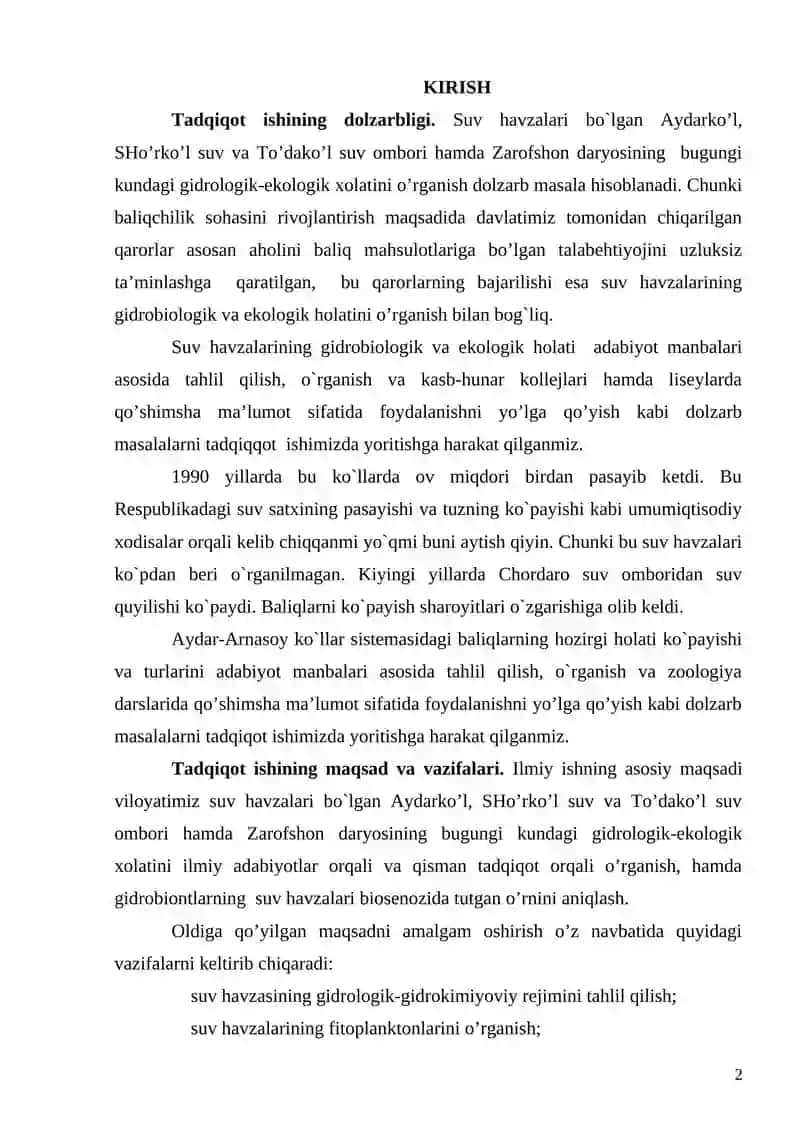SUV BOYLIKLARIDAN OQILONA FOYDALANISH 2
