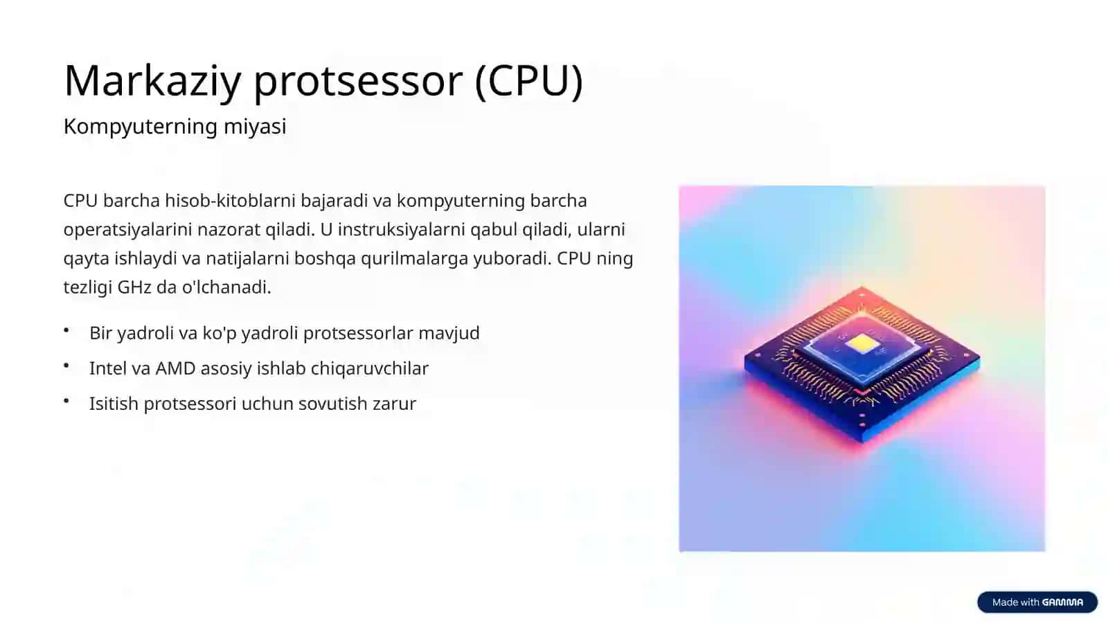 Kompyuter ichki qurilmalari 2