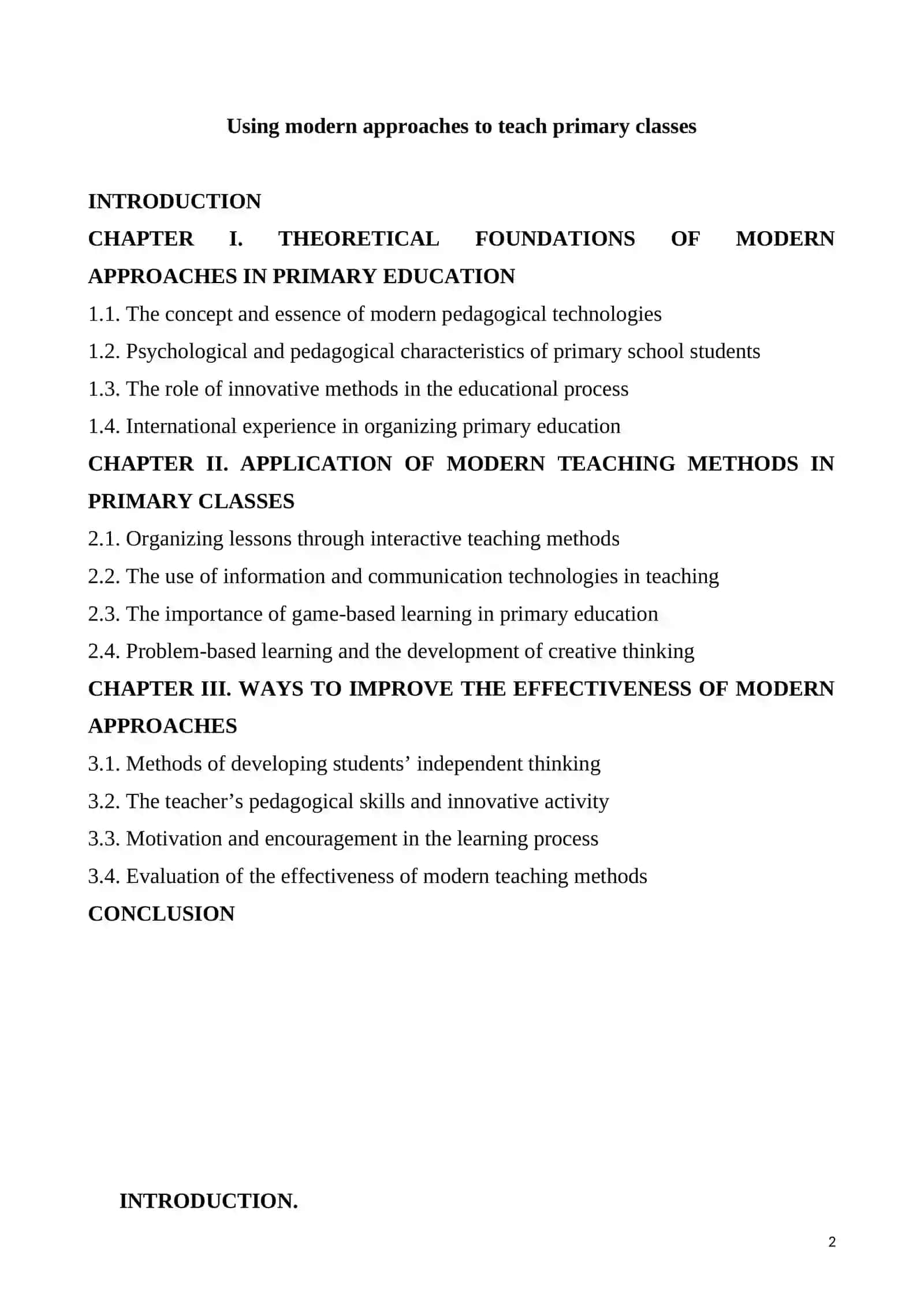 Using modern approaches to teach primary classes 2