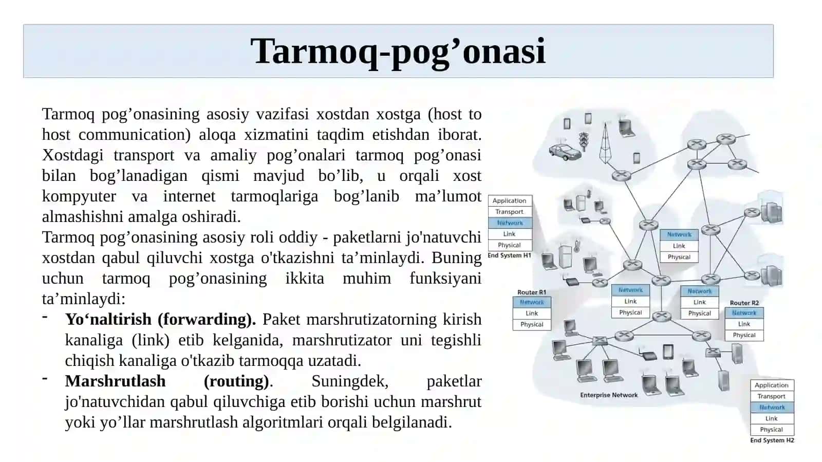 Tarmoq-pog'onasining asosiy funksiyalari 2
