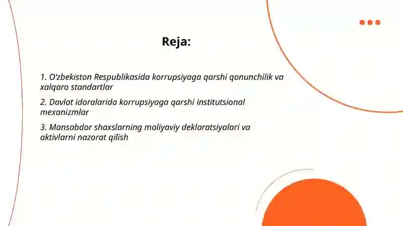 Oʻzbekiston Respublikasida karupsiyaga qarshi kurashish 2