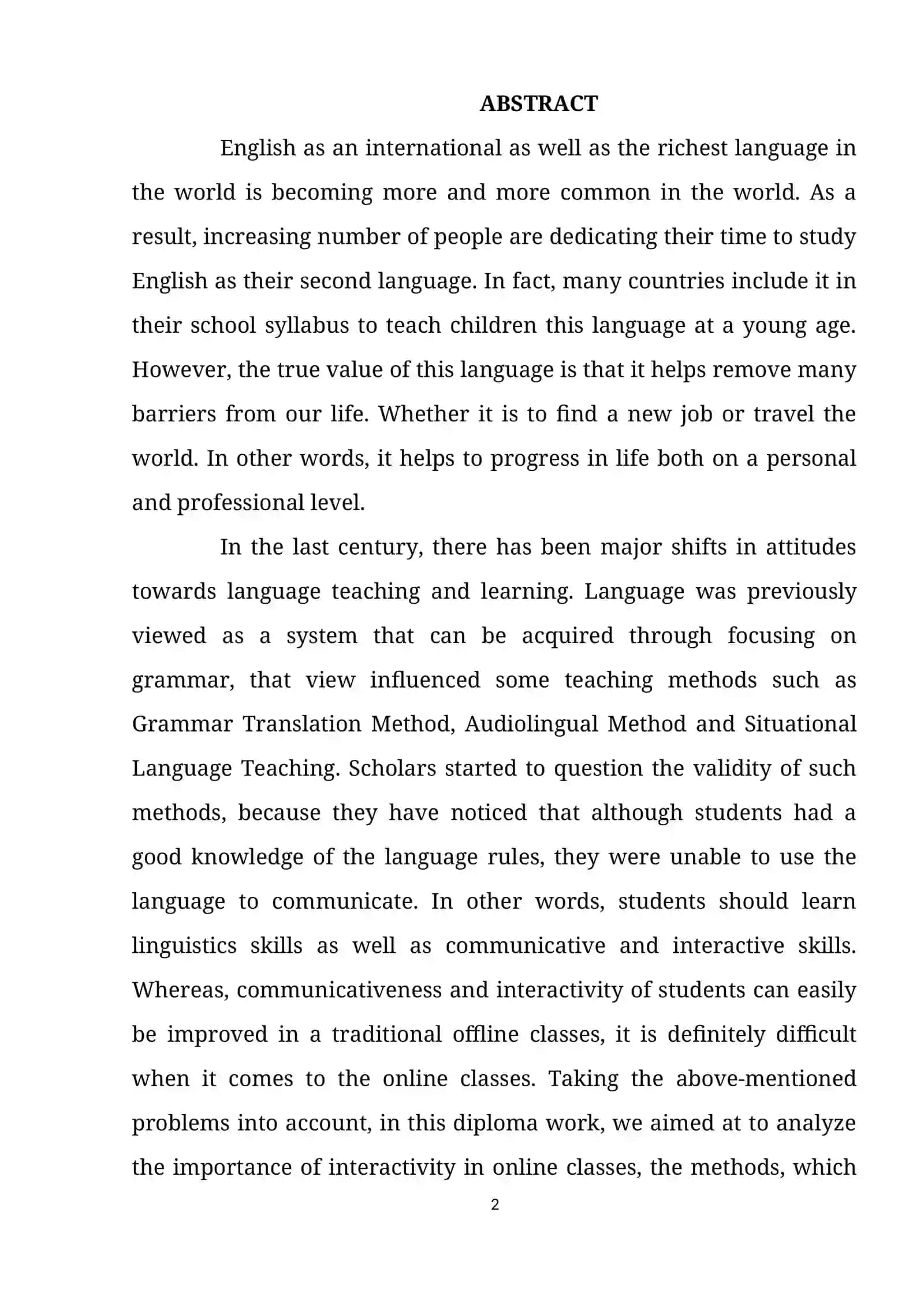 IMPORTANCE OF INTERACTIVITY IN ONLINE LEARNING 2