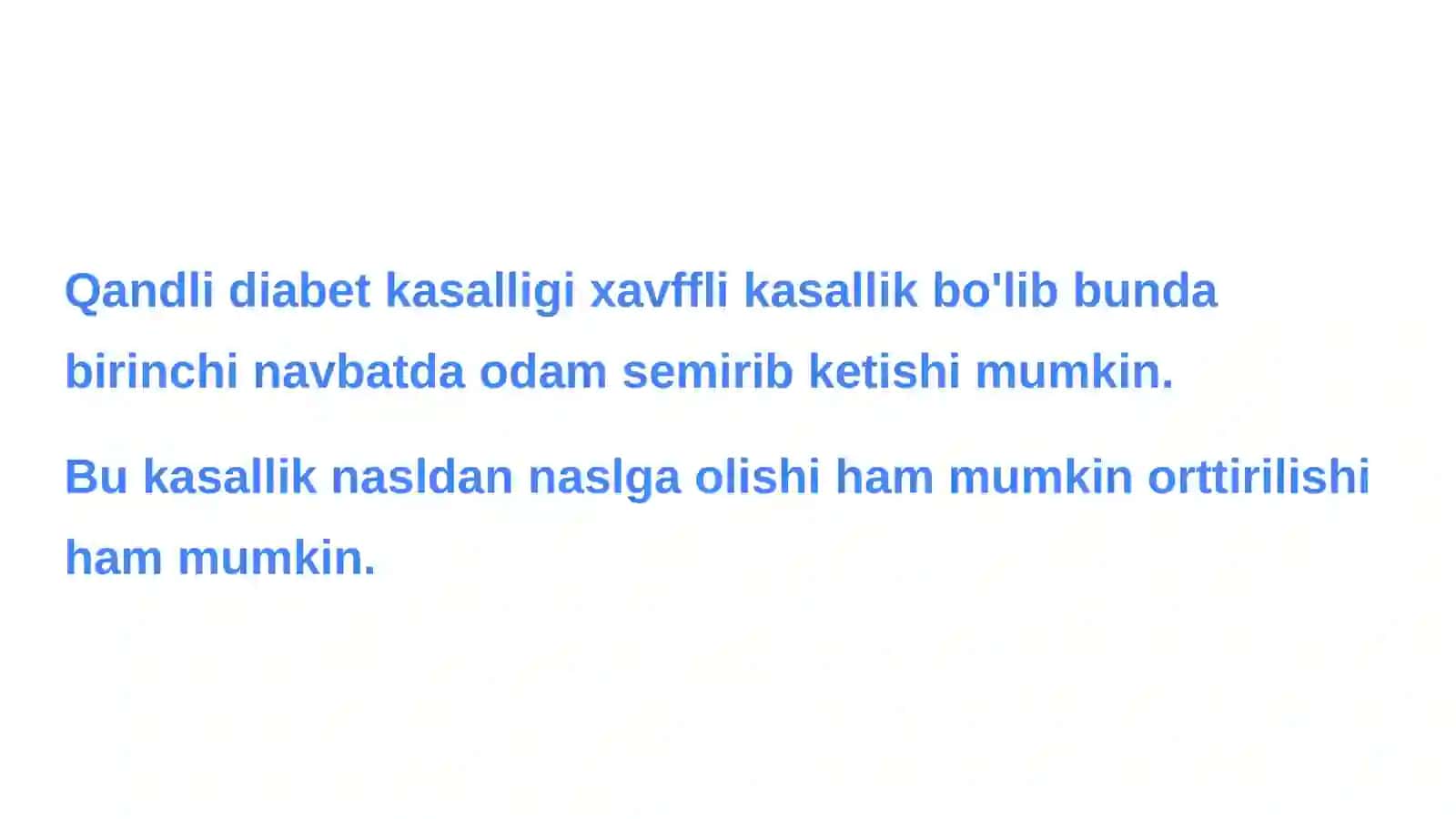 Qandli diabet kasalligi 2