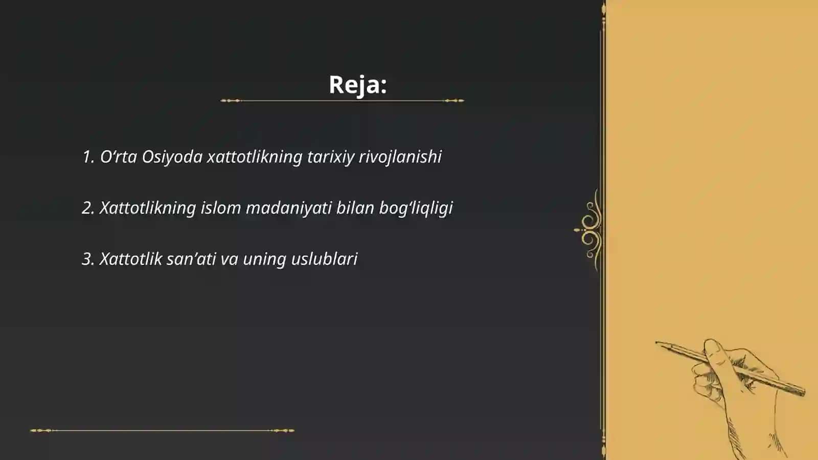 Oʻrta Osiyoda xattotlik taraqqiyoti va uning madaniy hayotda tutgan oʻrni 2