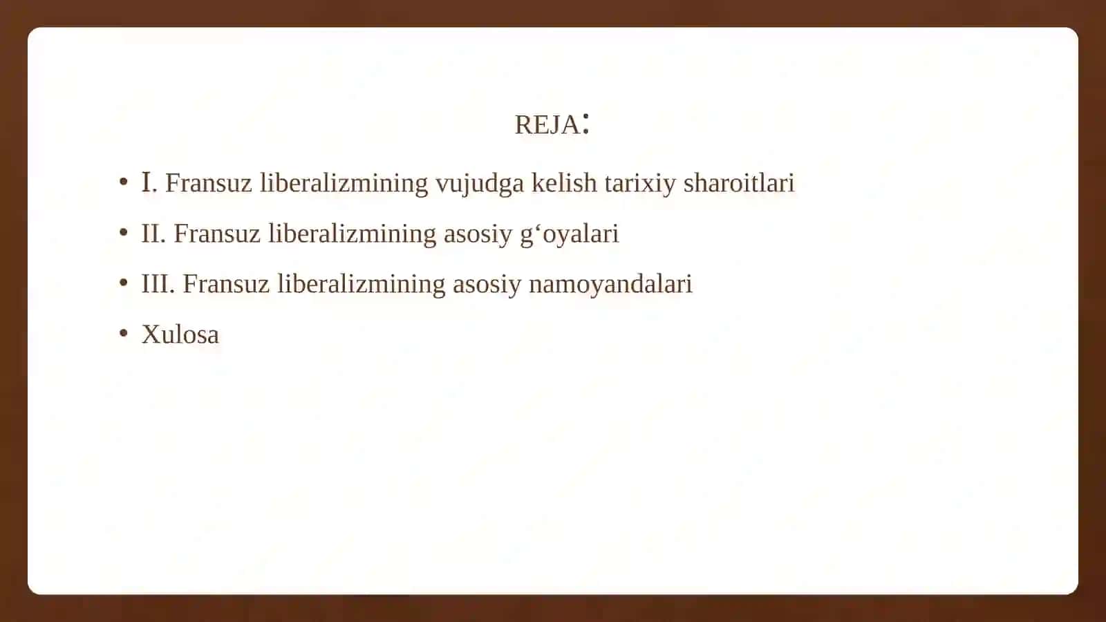FRANSUZ LIBERALIZMI 2