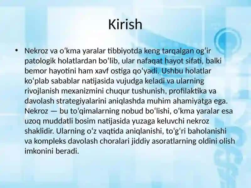 Nekroz, okma yaralar etiologiyasi patogenezi 2