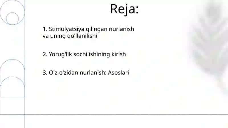 Yorug'likning kombinatsion sochilishi. Spontan va majburiy nurlanish 2