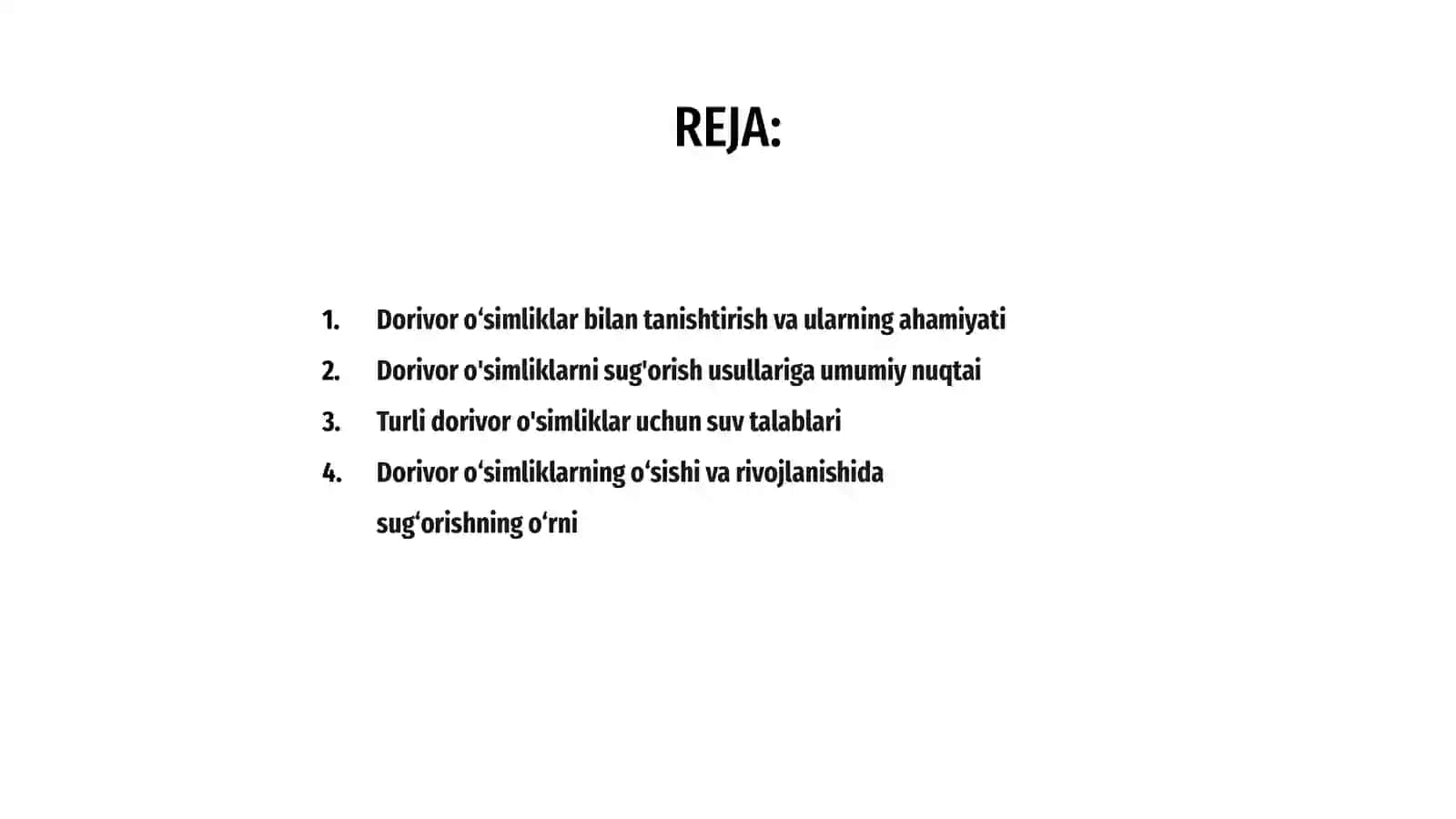Dorivor o‘smlilarni sug‘orish usullarining fiziologik ahamiyati 2