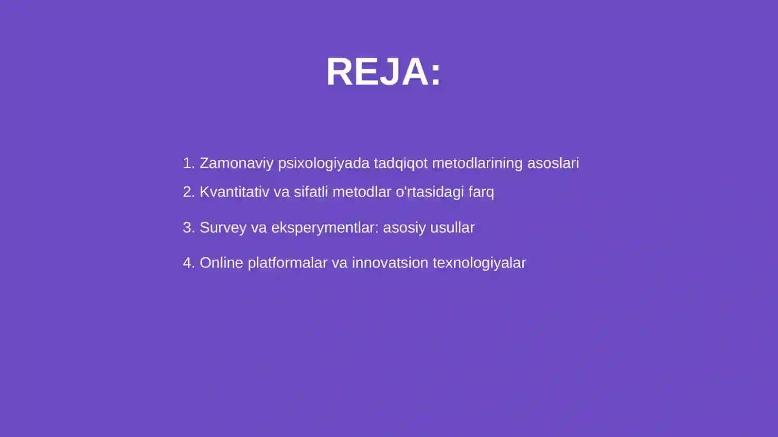 Zamonaviy psixologiya tarmoqlarida tadqiqot metodlarining qöllanilishi 2