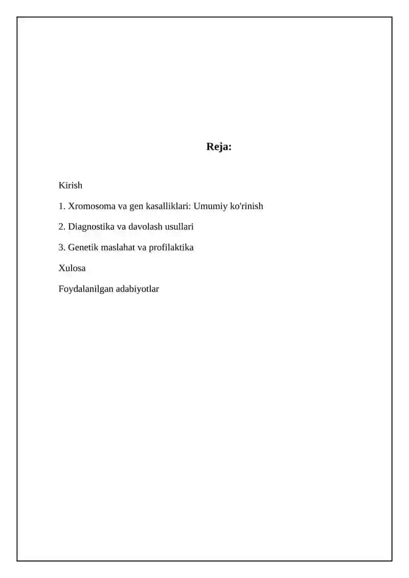 Xromosoma va gen kasalliklari 2