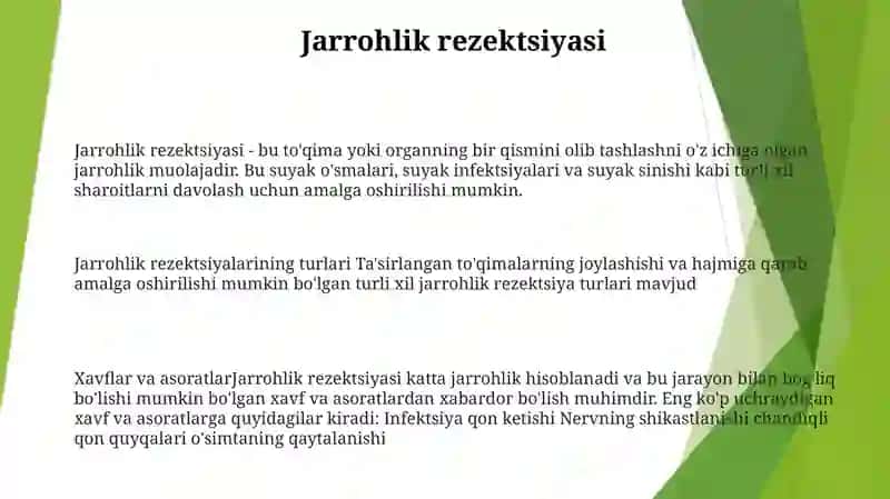 Suyaklar Potologiyalarida Bajariladigan Operatsiyalar 2