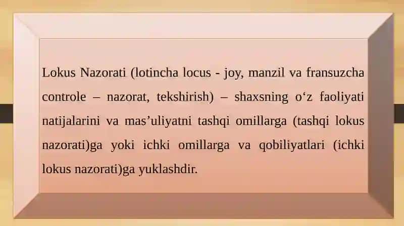 Internal va eksternal lokus nazorati 2