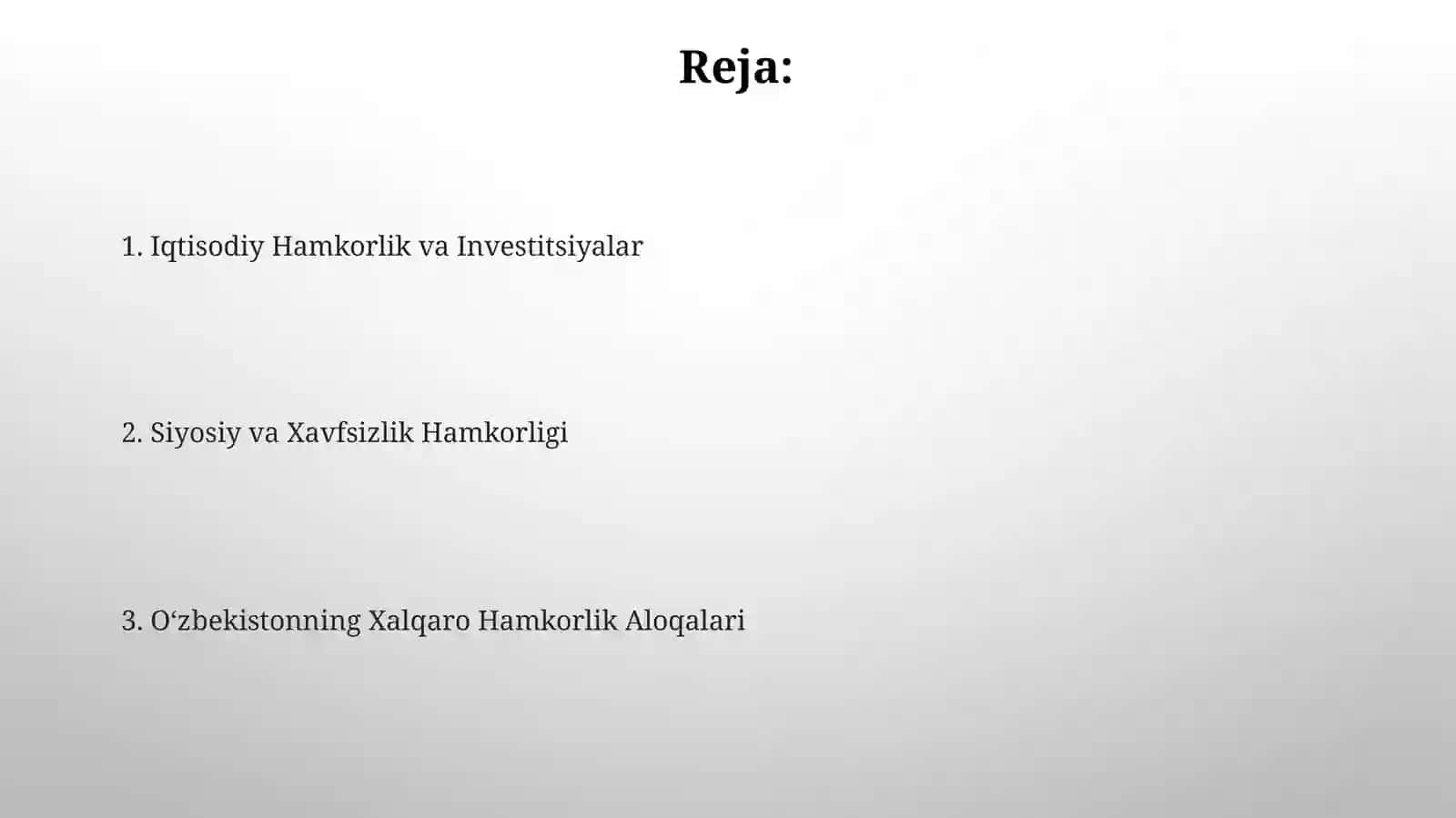 Oʻzbekistonning xalqaro tashkilotlar bn hamkorlik aloqalari 2