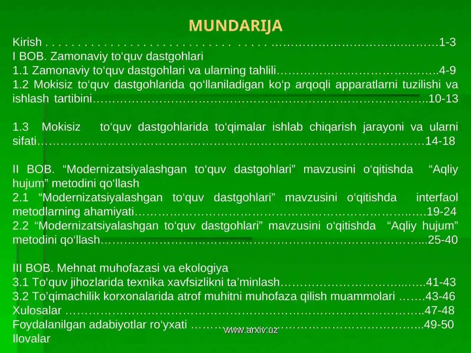 Modernizatsiyalashgan to‘quv dastgohlari 2