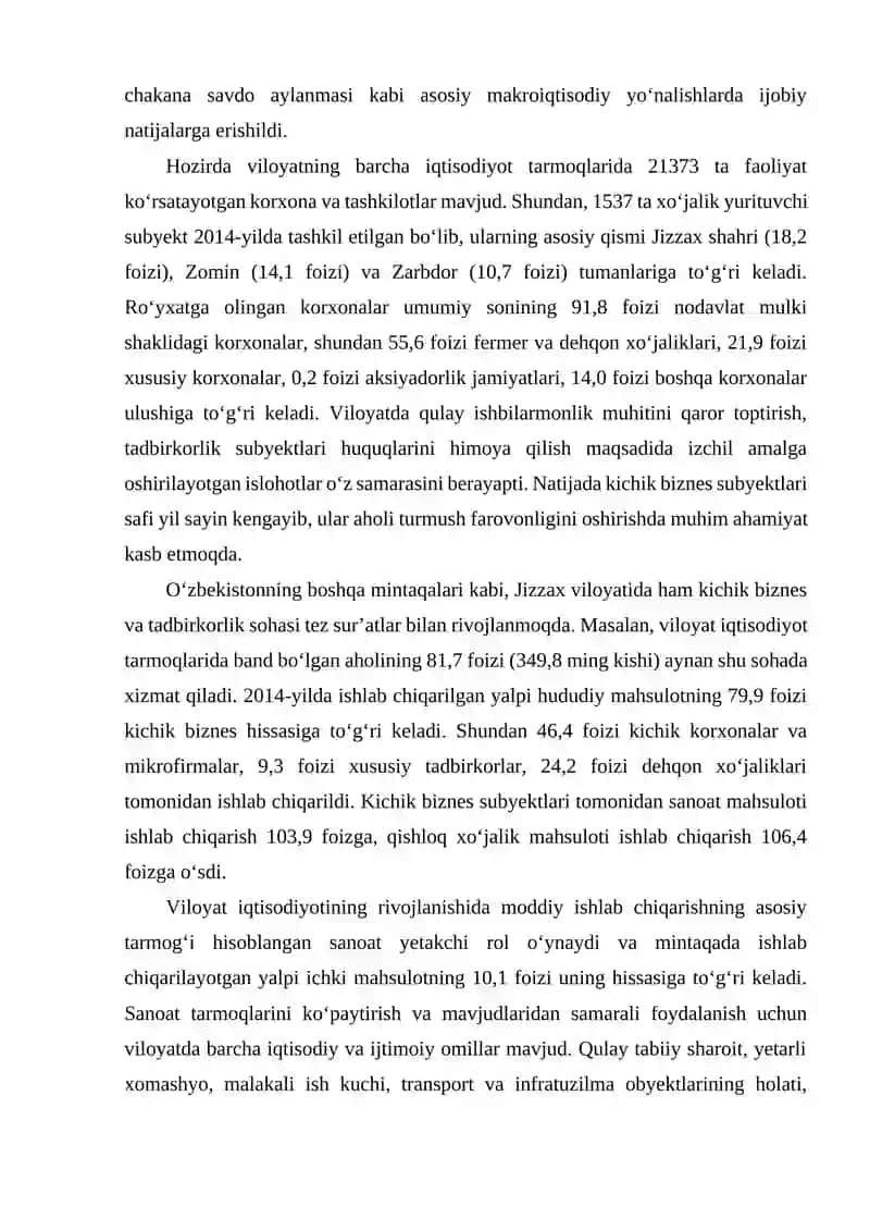 Iqtisodiyoti, uning tarmoqlari va hududiy tarkibi 2