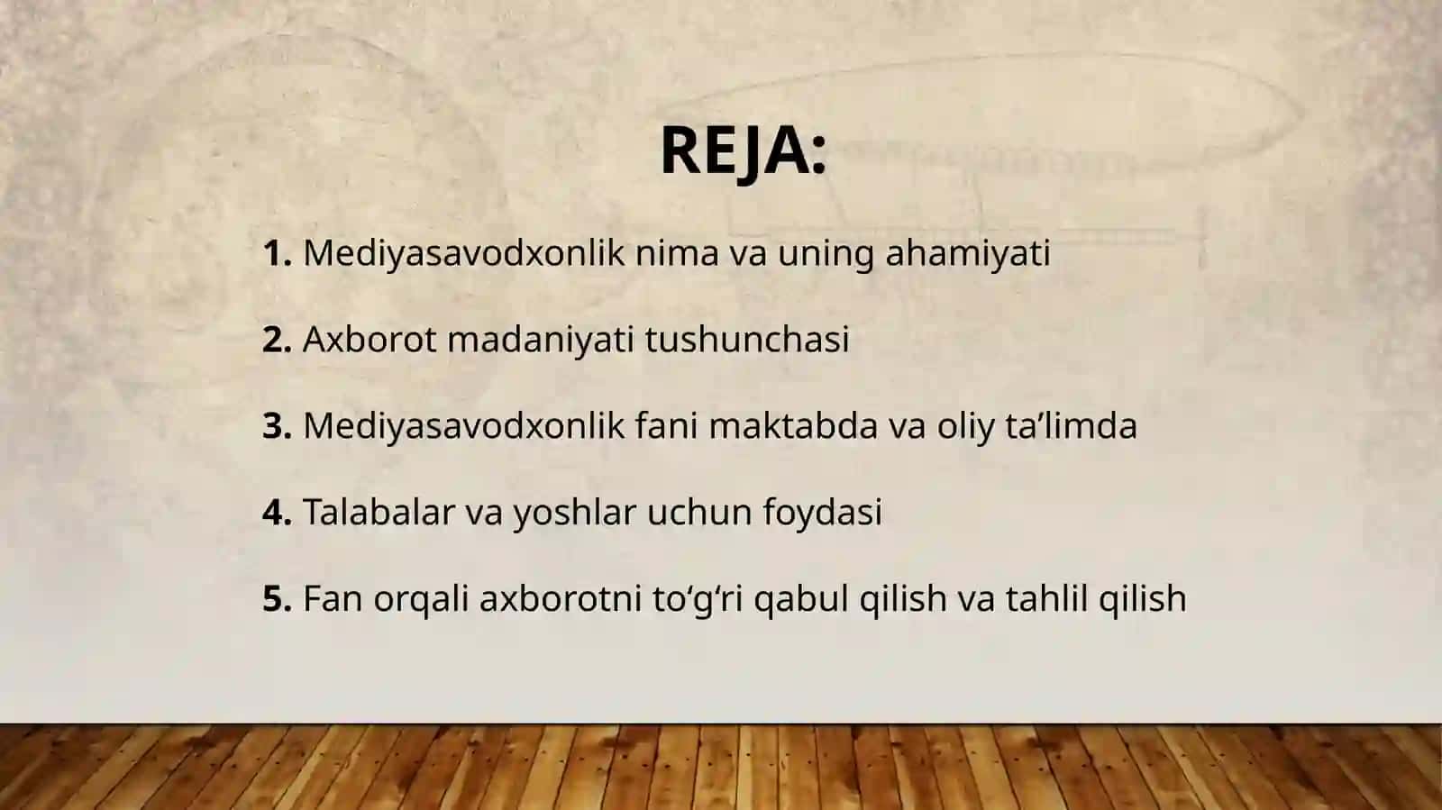 Mediyasavodxonlik va axborot madaniyati fani o‘rni va ahamiyati 2