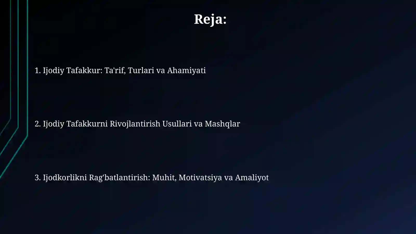 Kreativ fikrlash va uni rivojlantirish yoʻllari 2