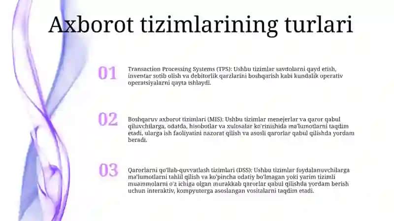 Qarorlarni qo'llab-quvvatlash tizimlari (DSS) 2