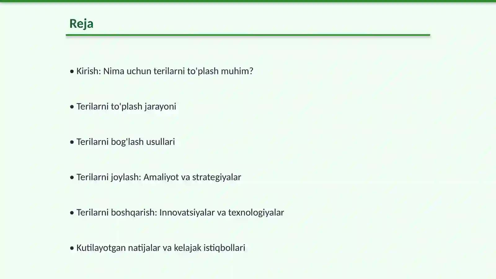Terilarni to'plash, bog'lash va joylash 2