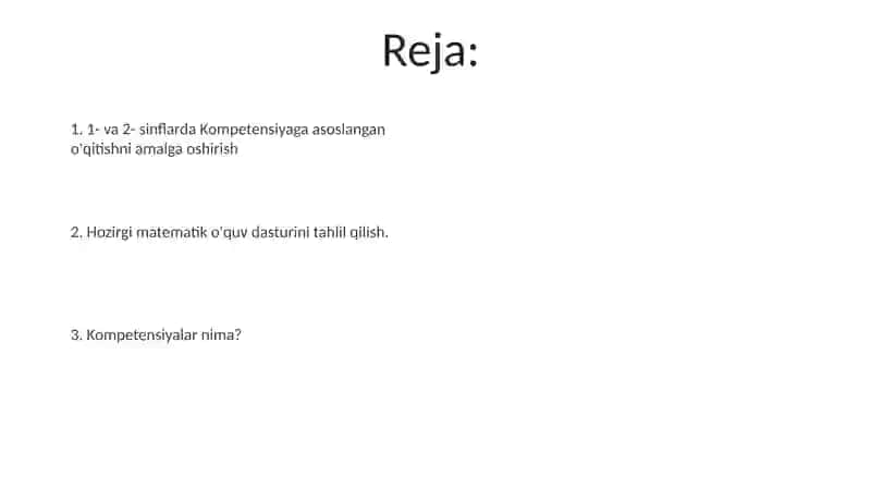 O'quv dasturi tahlili (1-, 2-sinflar kesimida) 2