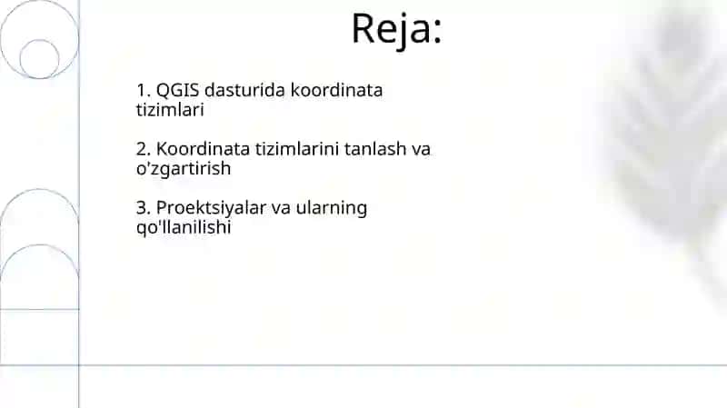 QGIS dasturini ishgatushirish 2