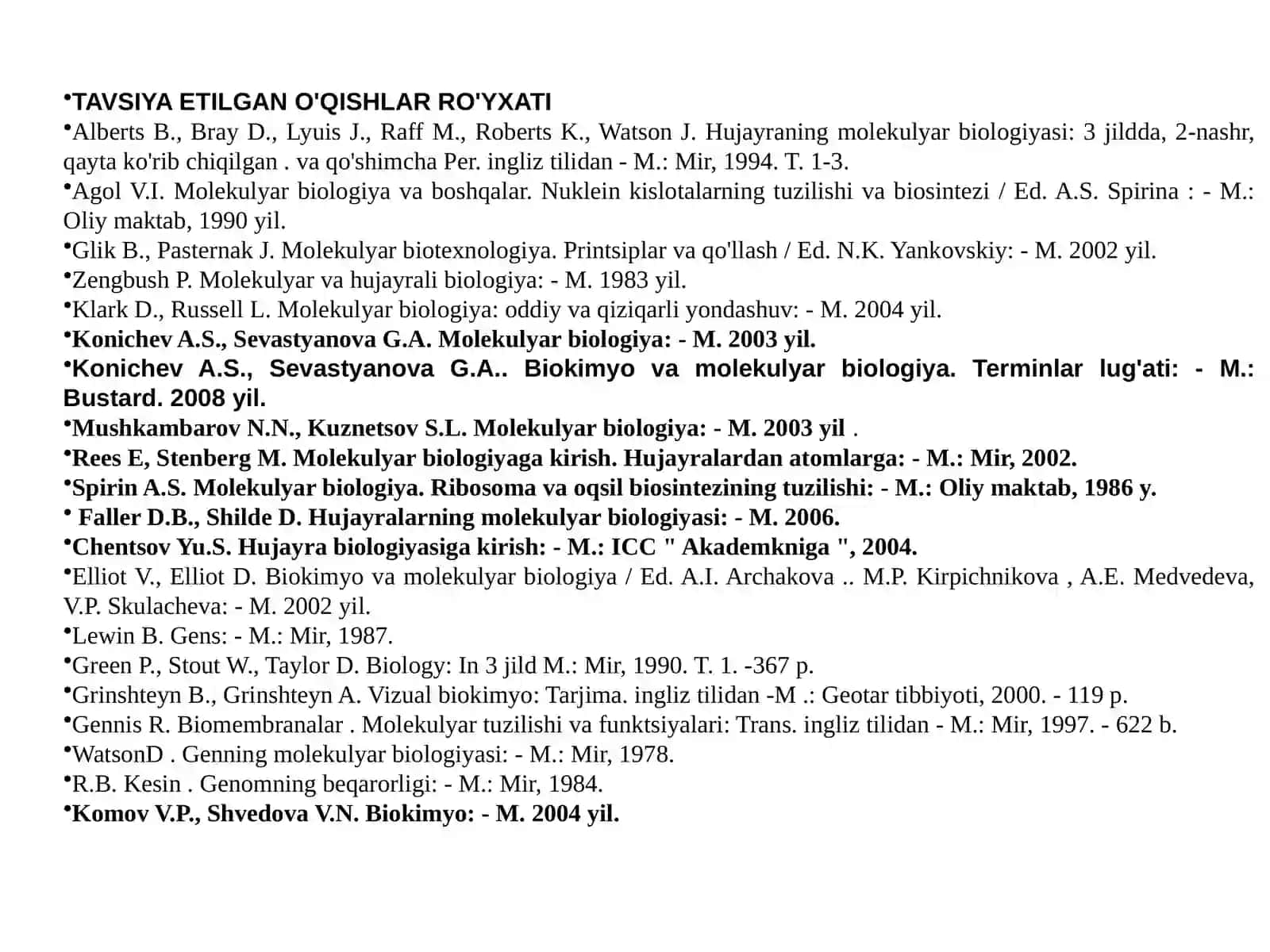MOLEKULAR BIOLOGIYA 2