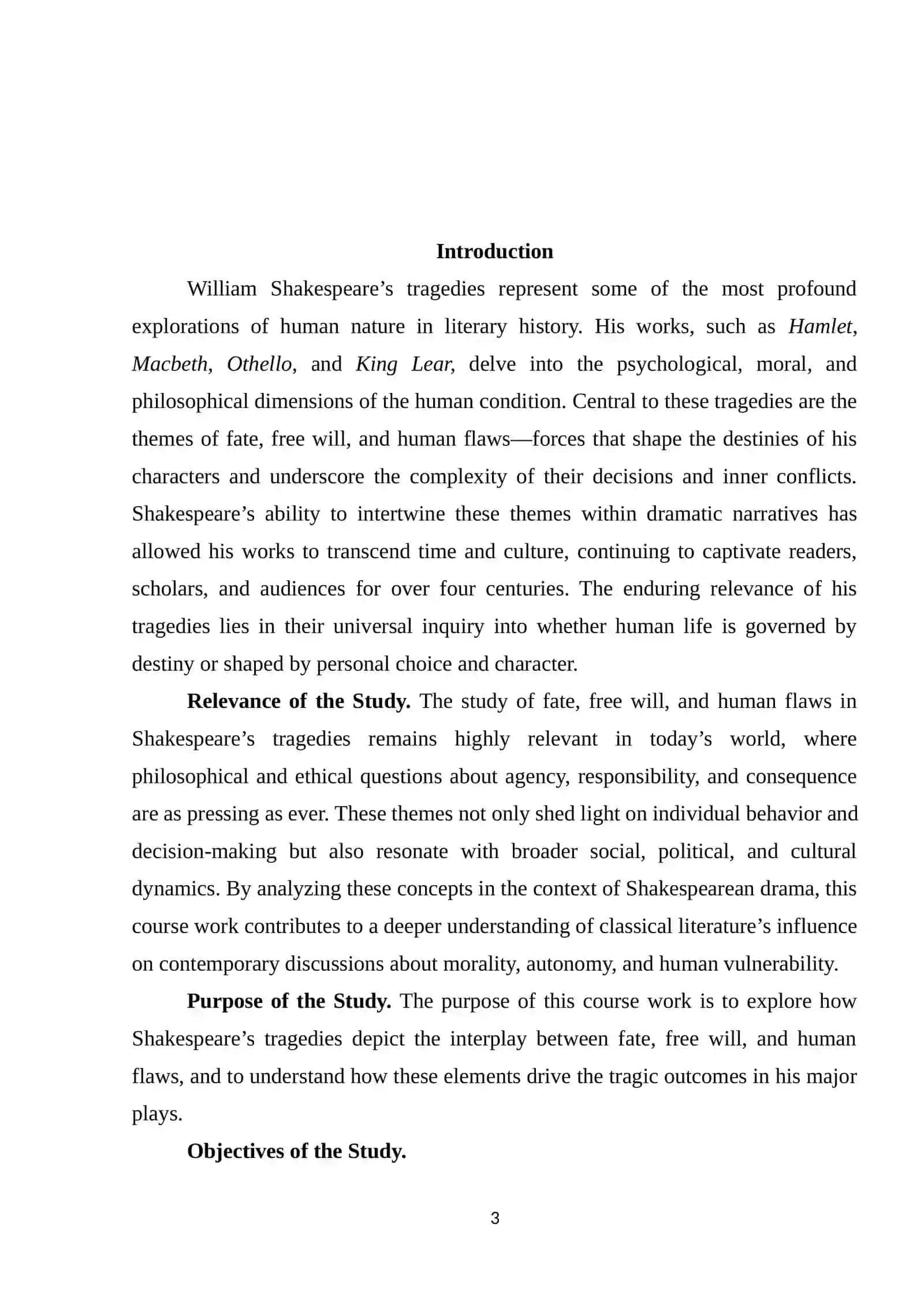 PHILOSOPHICAL FOUNDATIONS IN SHAKESPEARE’S TRAGEDIES 2