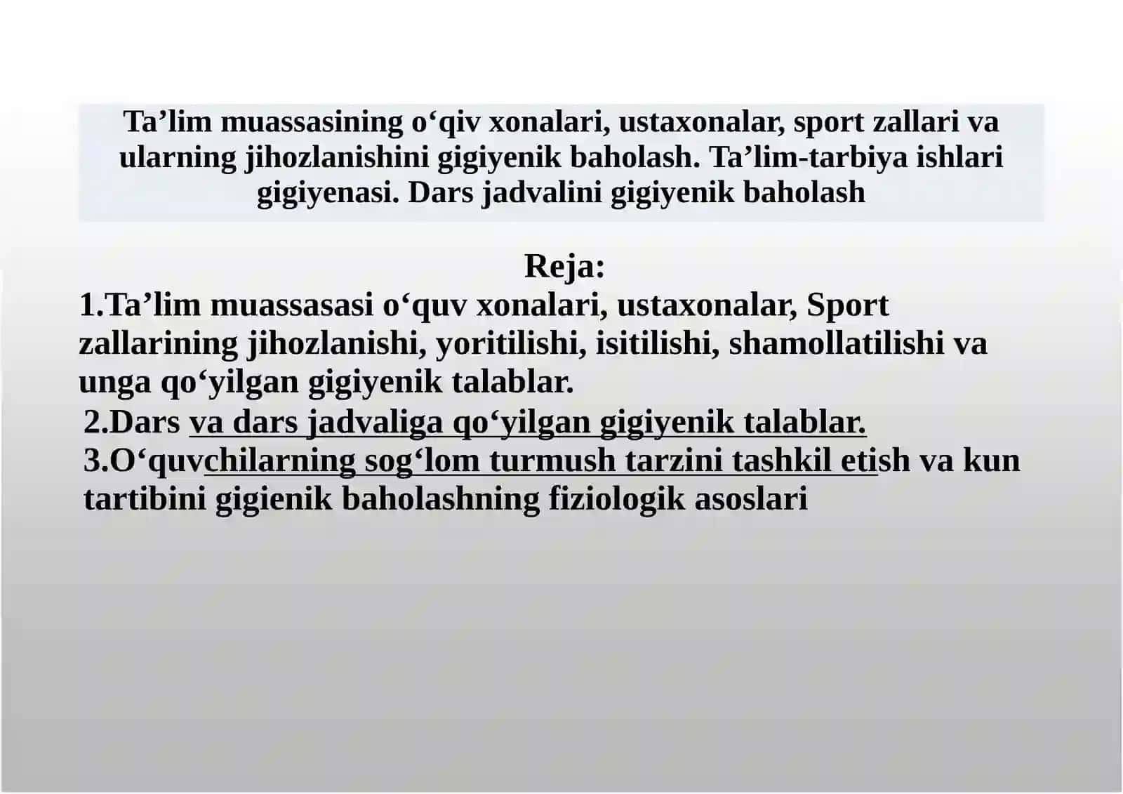 Yosh anatomiyasi, fiziologiyasi va gigiyenasi 2