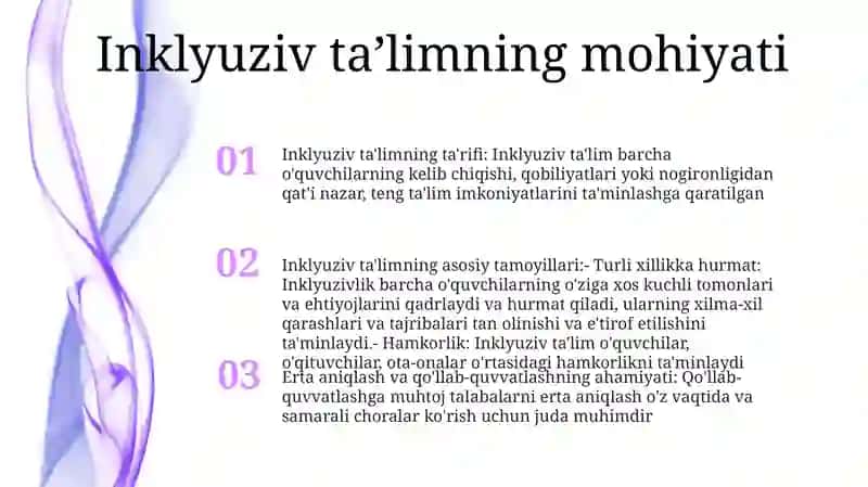 Inklyuziv Ta'lim Konsepsiyasi 2