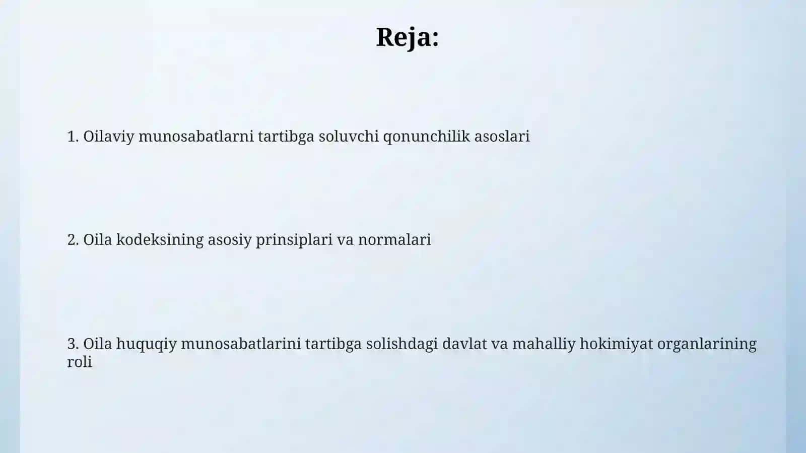 Oilaning huquqiy meʼyoriyasoslari 2