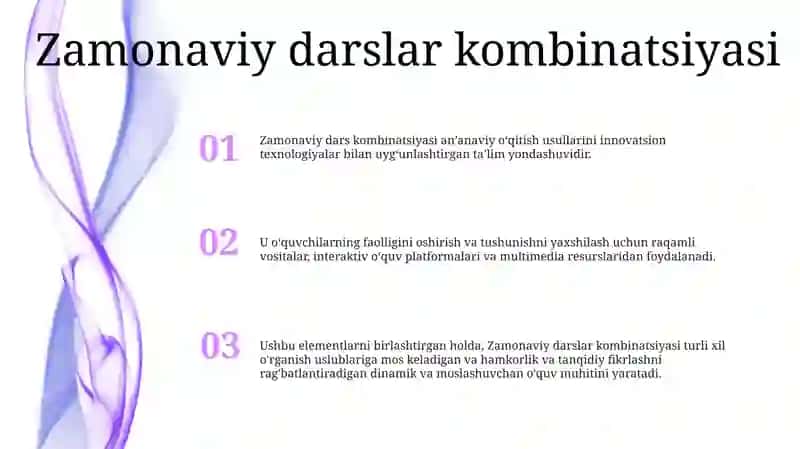 Zamonaviy Dars Kombinatsiyasi 2