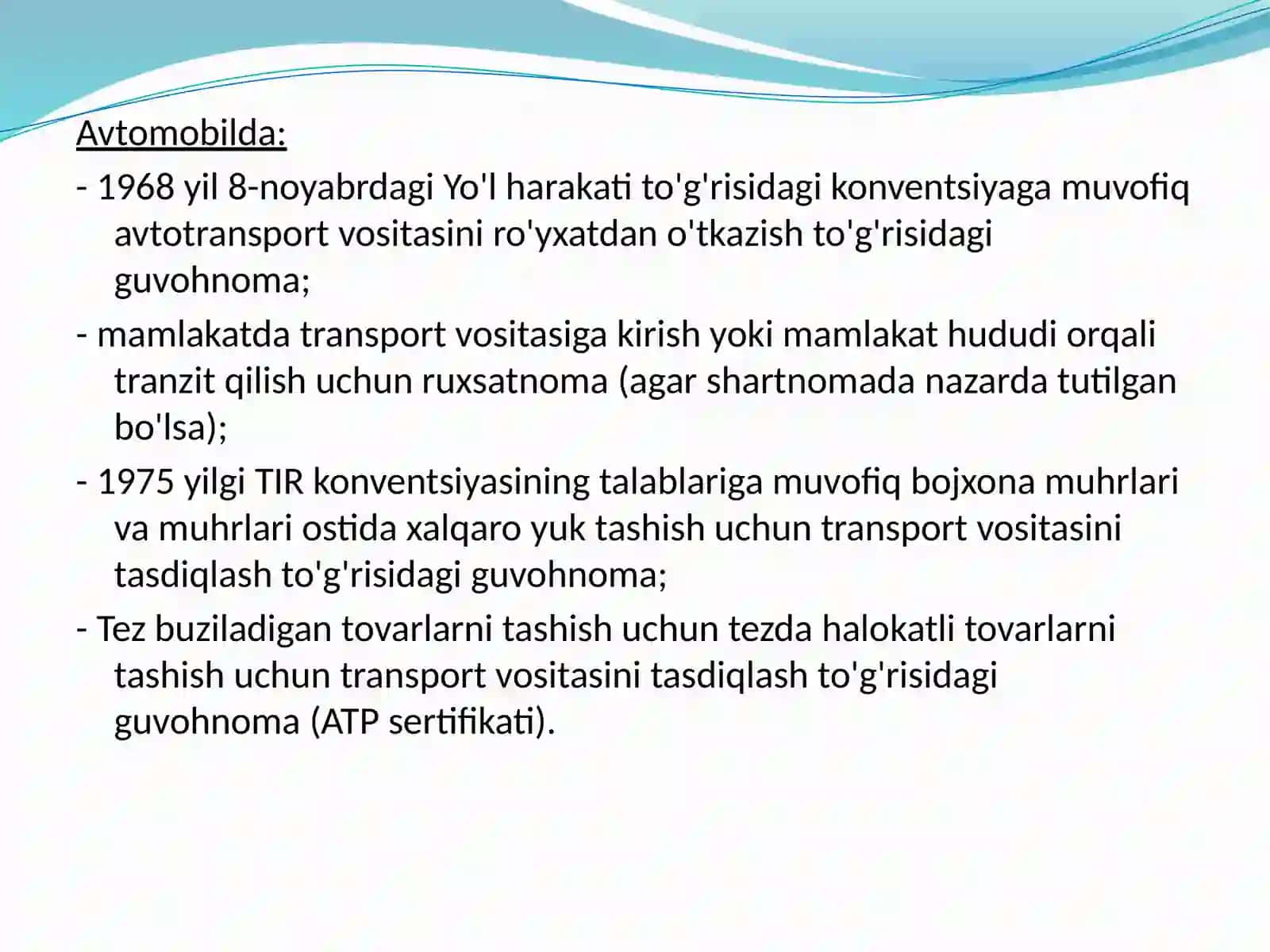 XALQAROTASHISHLAR UCHUN ZARUR BO’LGAN XUJJATLAR 2