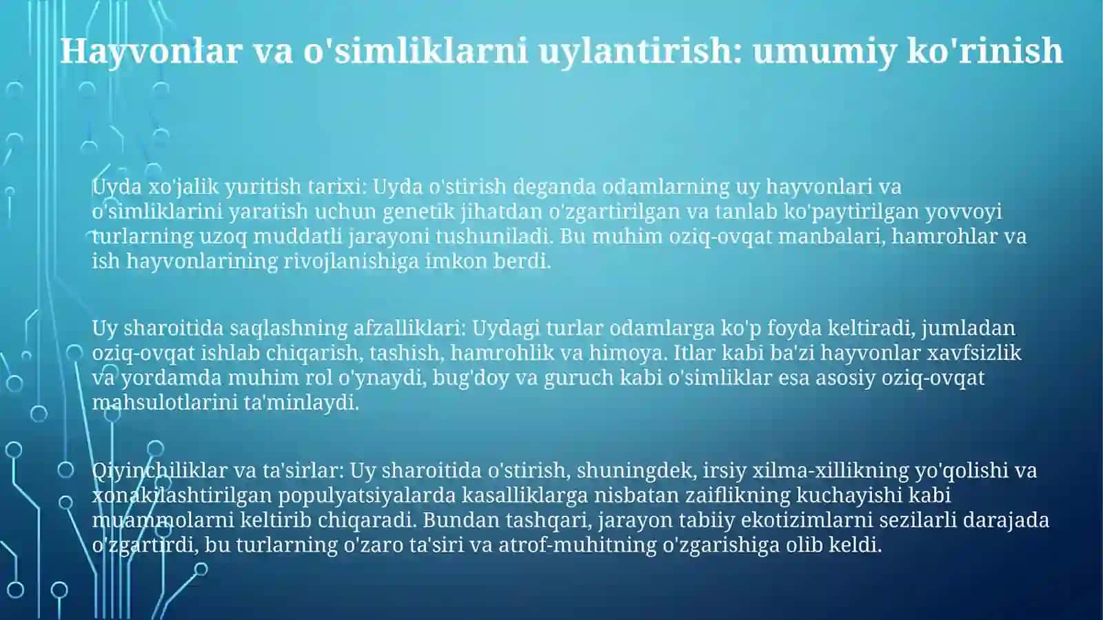 Xonakilashtirilgan Hayvon,Madaniy Osimliklarning Xilma Xilligi VaKelibChiqishi 2