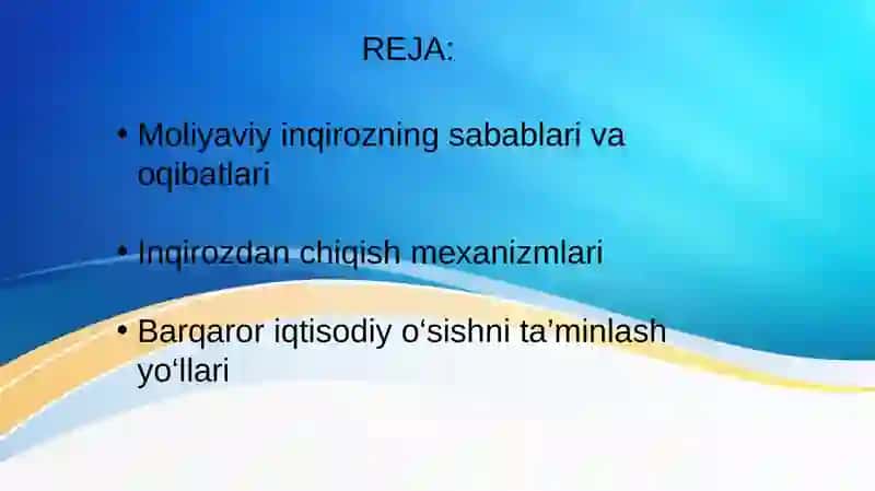 Aktivlar bozorida moliyaviy inqirozdan chiqish yollari 2