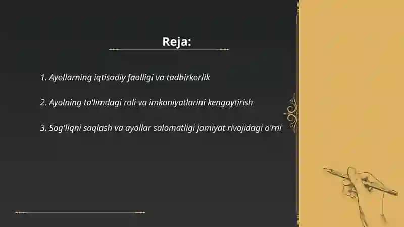 Ayollarning iqtisodiy faolligi va tadbirkorlik 2