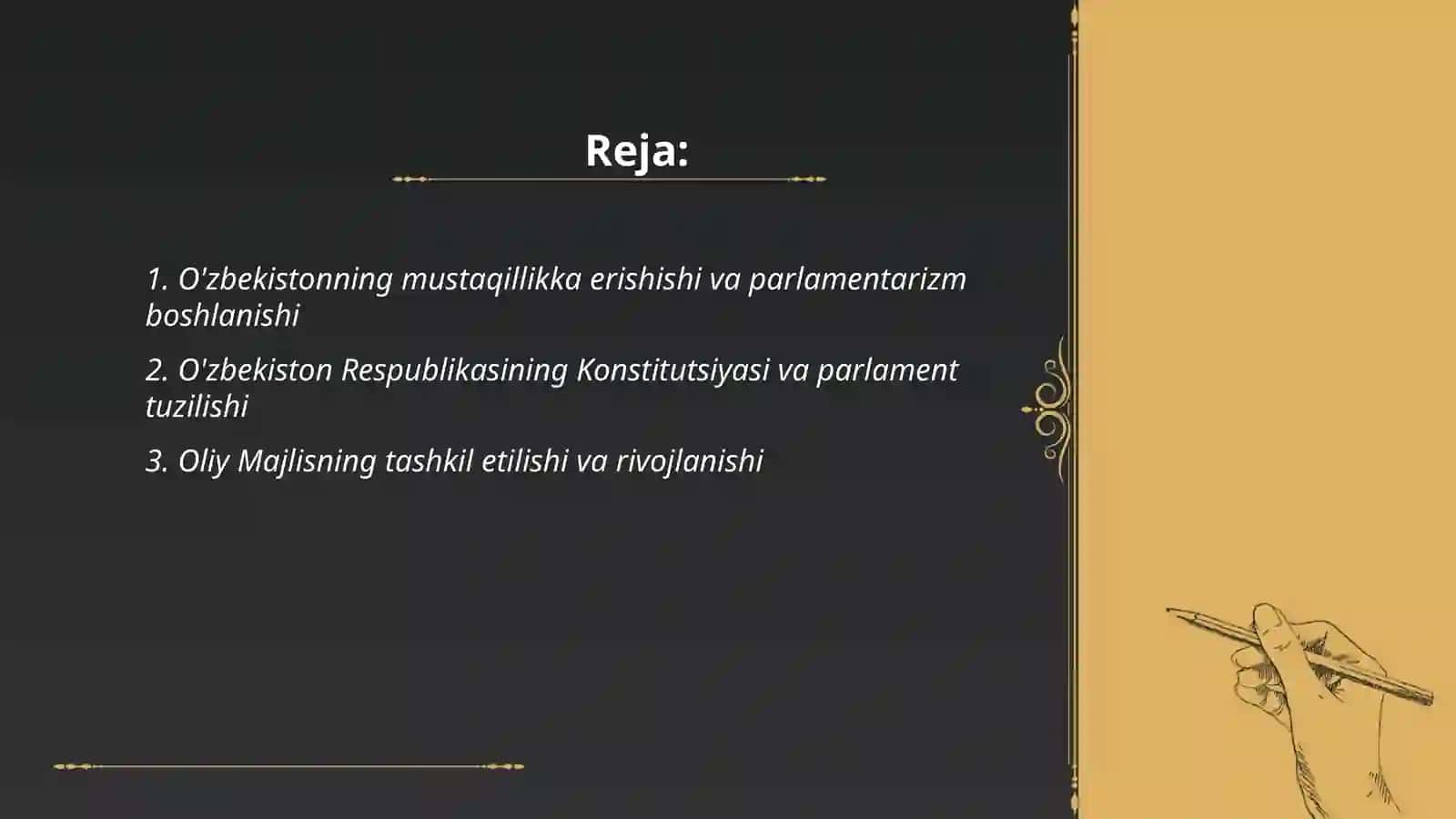 O'zbek parlamentarizmi tarixi 2