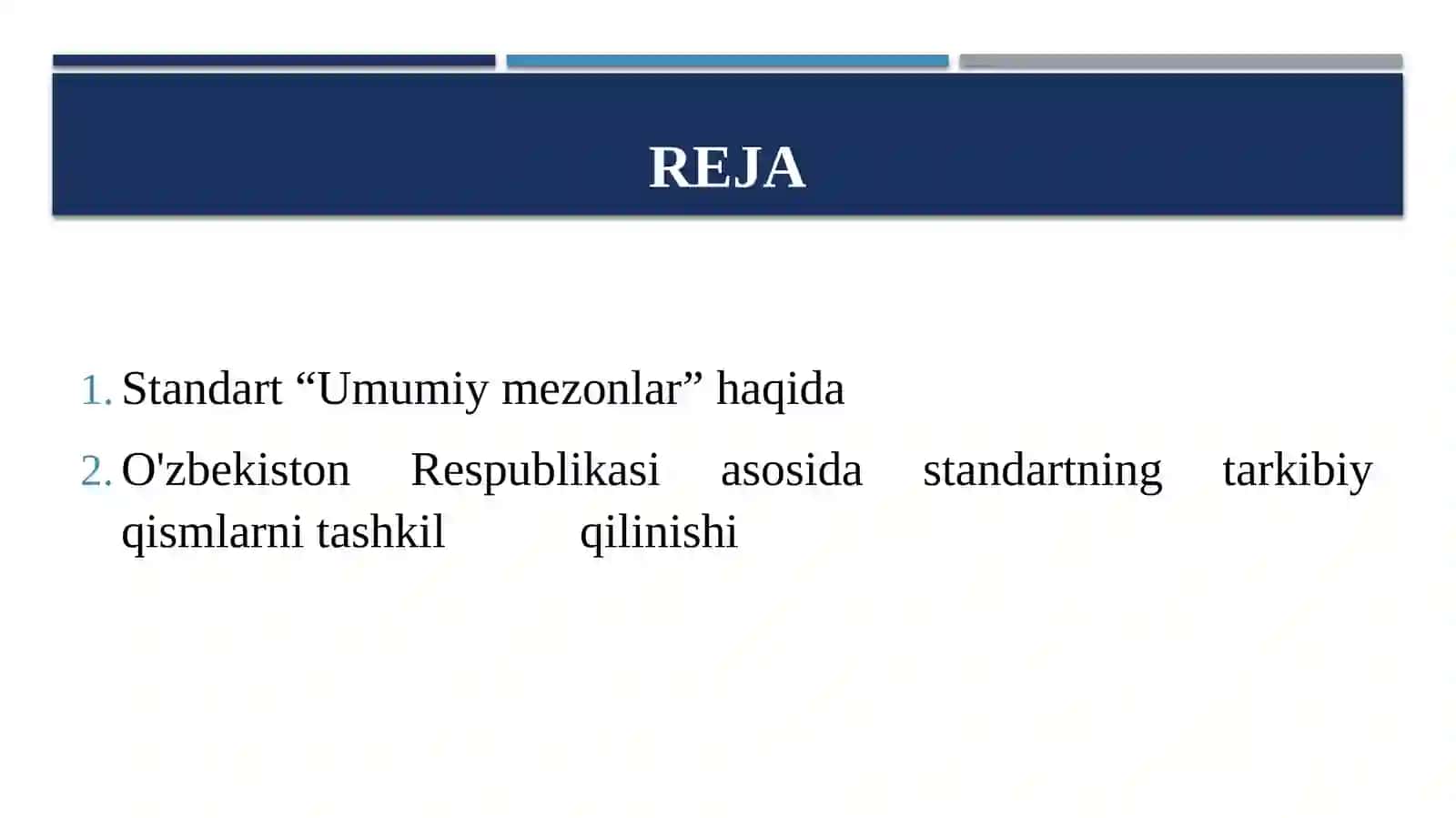 TARMOQ XAVFSIZLIGI STANDARTLARI 2