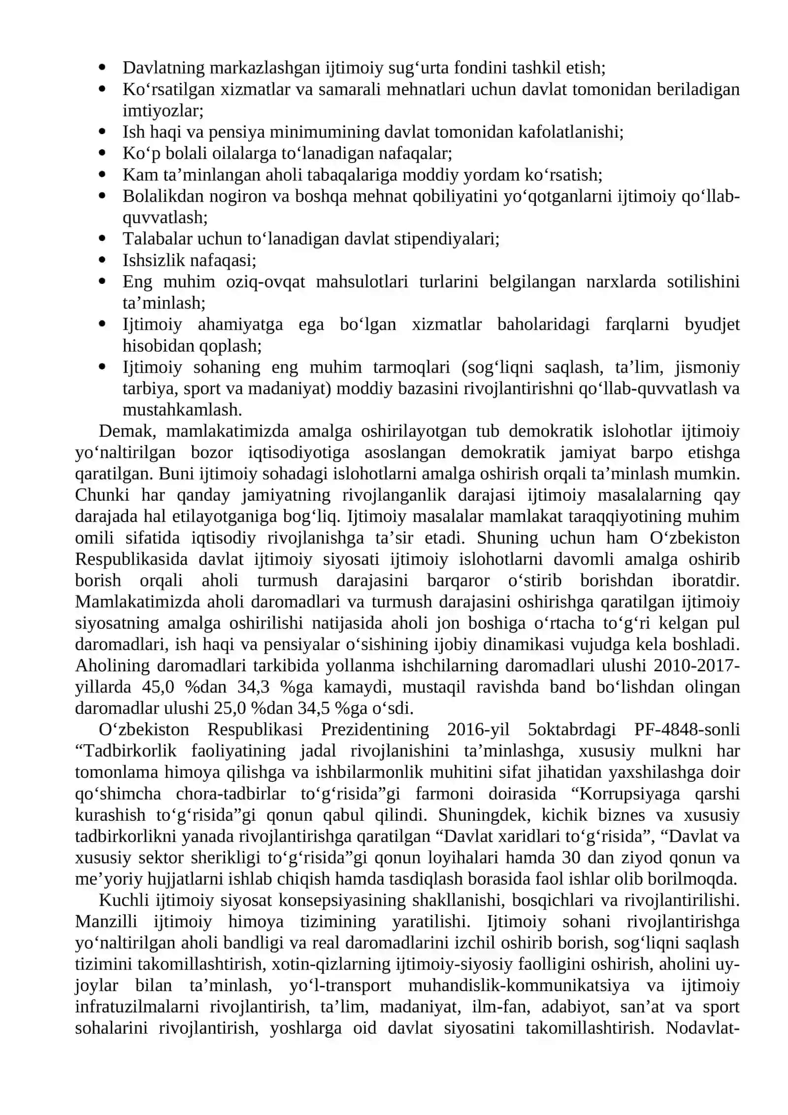 OʻZBEKISTON RESPUBLIKASIDA IJTIMOIY SOHADAGI ISLOHOTLAR 2