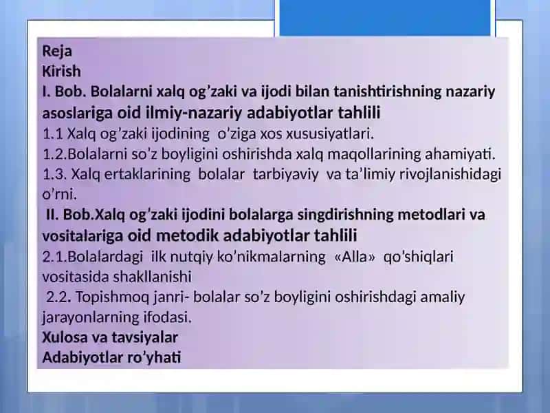 Maktabgacha yoshdagi bolalarni xalq og'zaki ijodining ta'limiy-tarbiyaviy ahamiyati 2