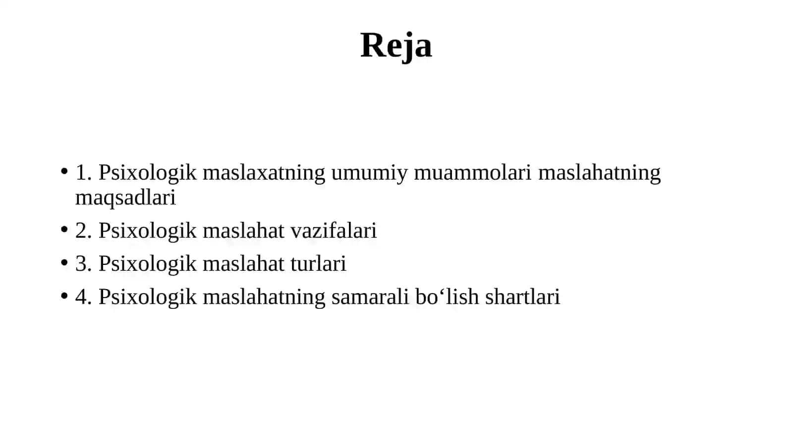 Psixologik maslahatning umumiy muammolari 2