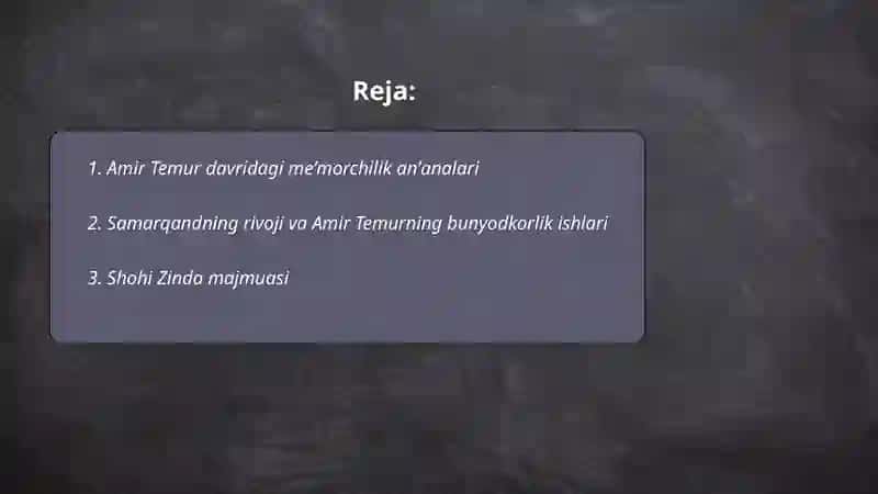 Oʻzbekiston Amir Temur Temuriylar va Shayboniylar davrimemorchiligi 2