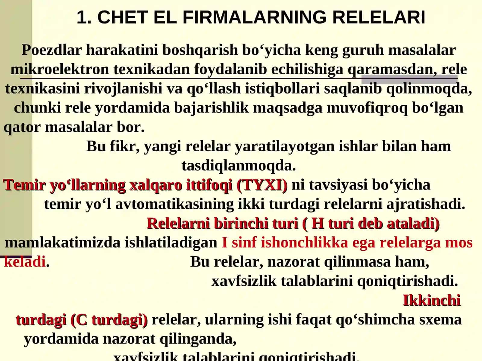 Chet el firmalarning relelari 2