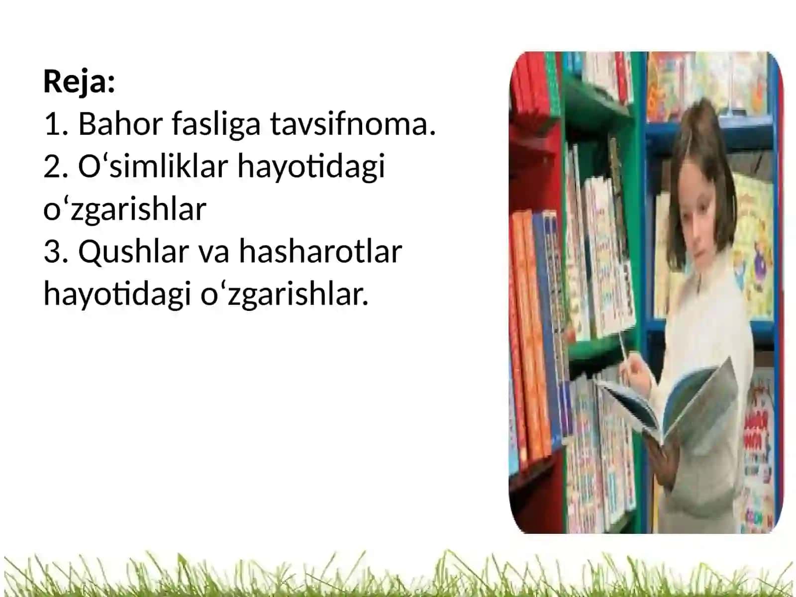 Yilfasllariga umumiy tavsifnoma (Bahor) 2